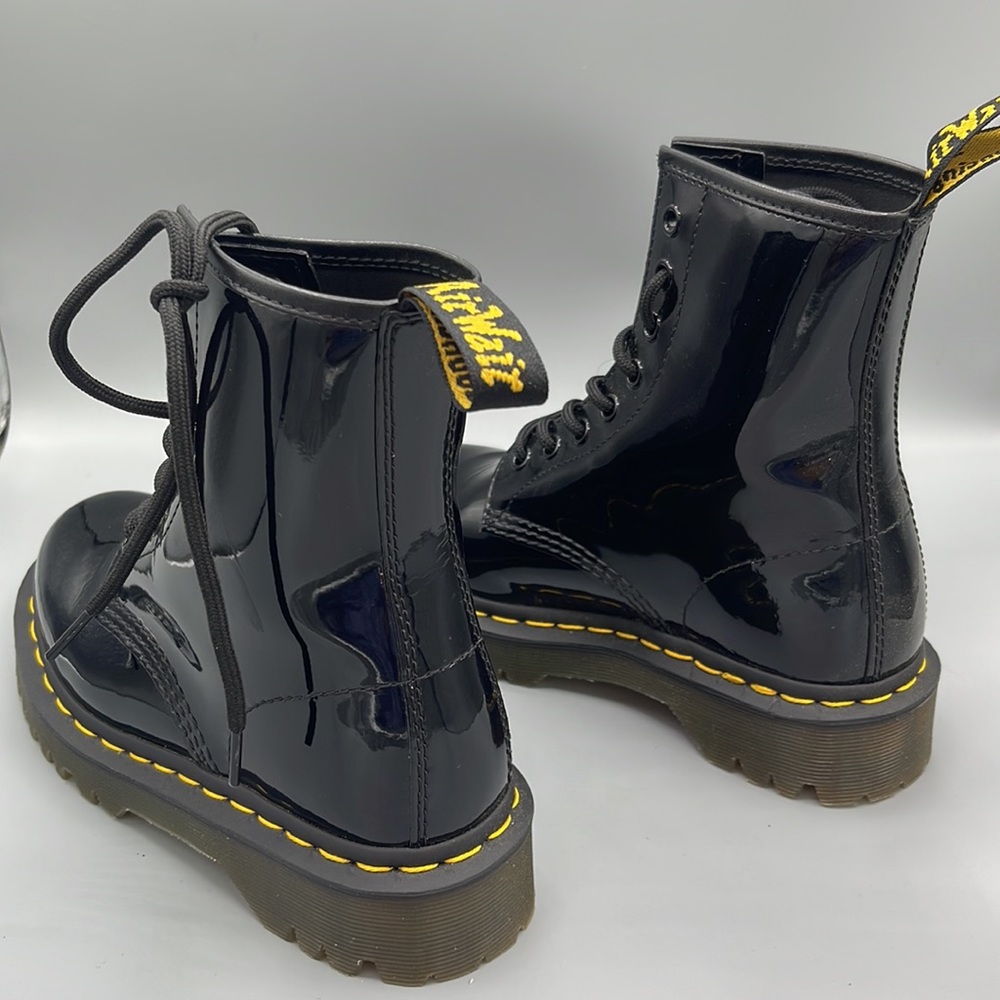 Dr‎ Martens 1460 patent leather boots platforms - Picture 2 of 5
